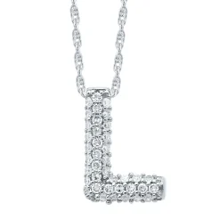 1/7 Ct. Tw. Diamond Initial Pendant In