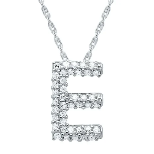 1/7 Ct. Tw. Diamond Initial Pendant In