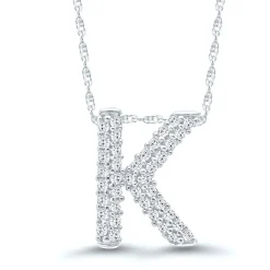 1/7 Ct. Tw. Diamond Initial Pendant In