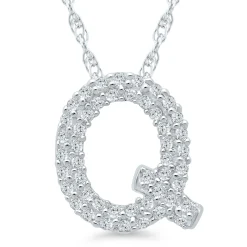 1/7 Ct. Tw. Diamond Initial Pendant In