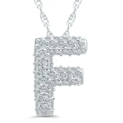 1/7 Ct. Tw. Diamond Initial Pendant In