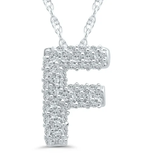 1/7 Ct. Tw. Diamond Initial Pendant In