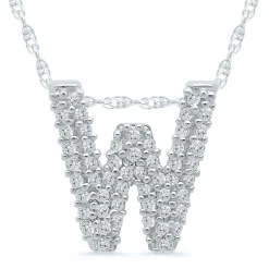 1/7 Ct. Tw. Diamond Initial Pendant In
