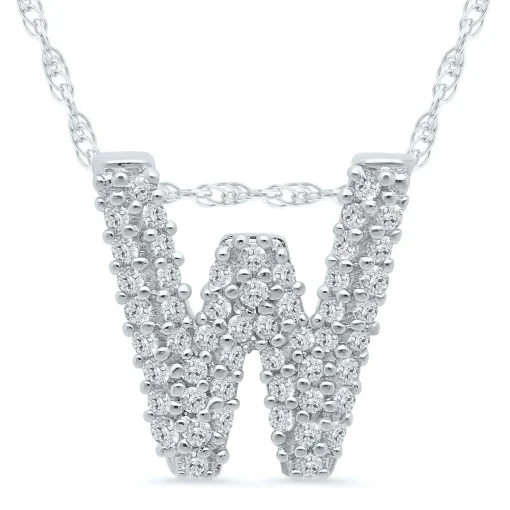 1/7 Ct. Tw. Diamond Initial Pendant In