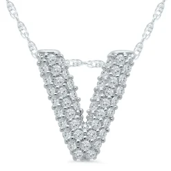 1/7 Ct. Tw. Diamond Initial Pendant In