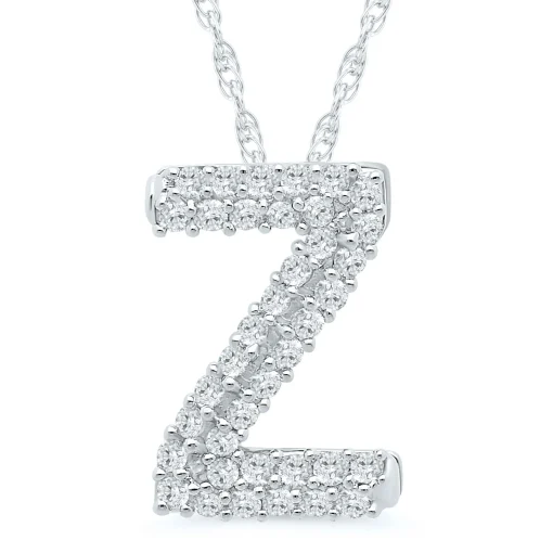 1/7 Ct. Tw. Diamond Initial Pendant In