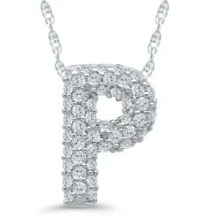 1/7 Ct. Tw. Diamond Initial Pendant In
