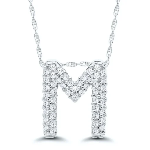 1/7 Ct. Tw. Diamond Initial Pendant In