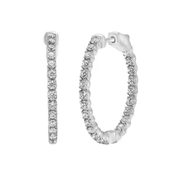 2 Ct. Tw. Diamond Inside-Out Hoop Earrings In