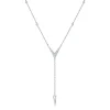 1/10 Ct. Tw. Diamond Lariat Necklace In 10K White Gold