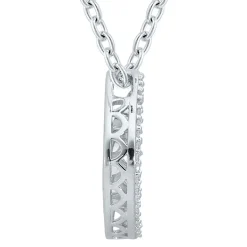 1/5 Ct. Tw. Diamond Moon & Star Pendant In Sterling Silver