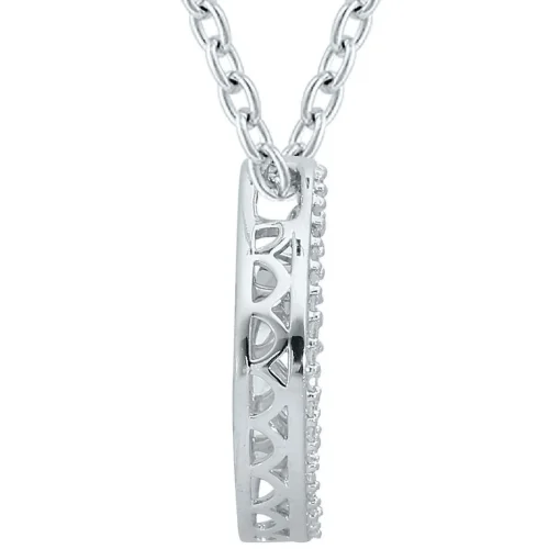 1/5 Ct. Tw. Diamond Moon & Star Pendant In Sterling Silver