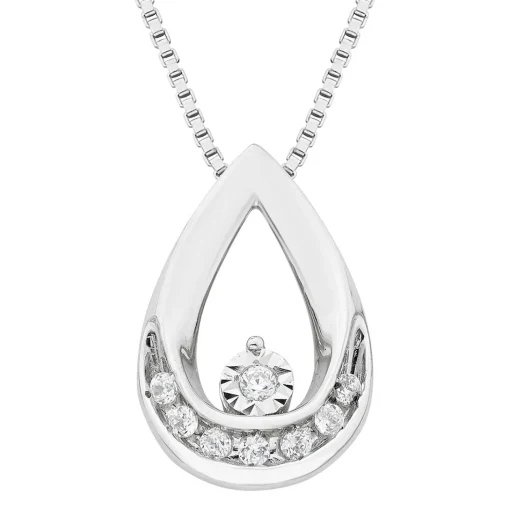 1/10 Ct. Tw. Diamond Pendant In Sterling Silver