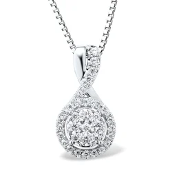 1/2 Ct. Tw. Diamond Pendant In 10K White Gold