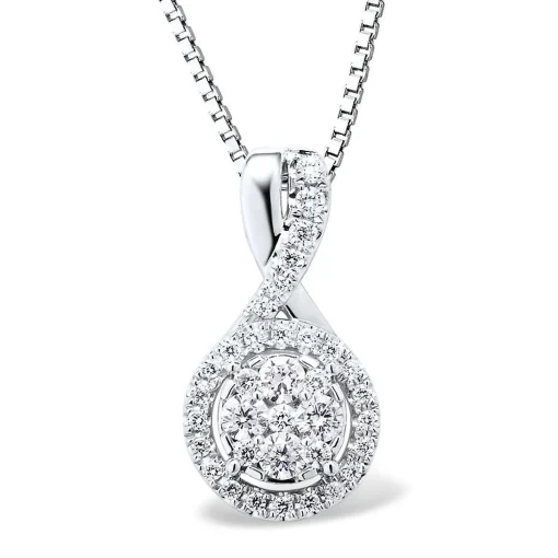 1/2 Ct. Tw. Diamond Pendant In 10K White Gold