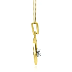 1/7 Ct. Tw. Diamond Pendant In 10K Yellow And White Gold