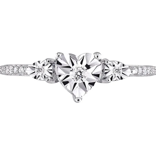 1/7 Ct. Tw. Diamond Promise Ring In Sterling Silver