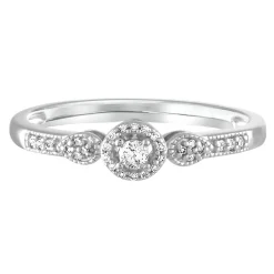 1/10 Ct. Tw. Diamond Promise Ring In Sterling Silver