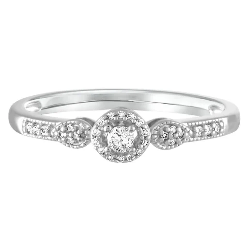1/10 Ct. Tw. Diamond Promise Ring In Sterling Silver