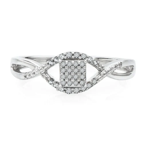 1/10 Ct. Tw. Diamond Promise Ring In Sterling Silver
