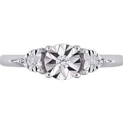 1/10 Ct. Tw. Diamond Promise Ring In Sterling Silver