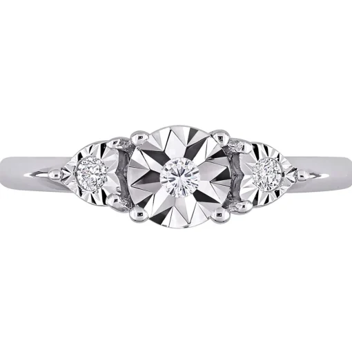 1/10 Ct. Tw. Diamond Promise Ring In Sterling Silver