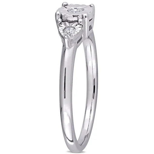 1/10 Ct. Tw. Diamond Promise Ring In Sterling Silver
