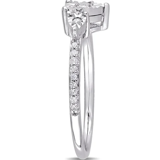 1/7 Ct. Tw. Diamond Promise Ring In Sterling Silver