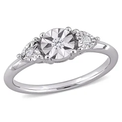 1/10 Ct. Tw. Diamond Promise Ring In Sterling Silver