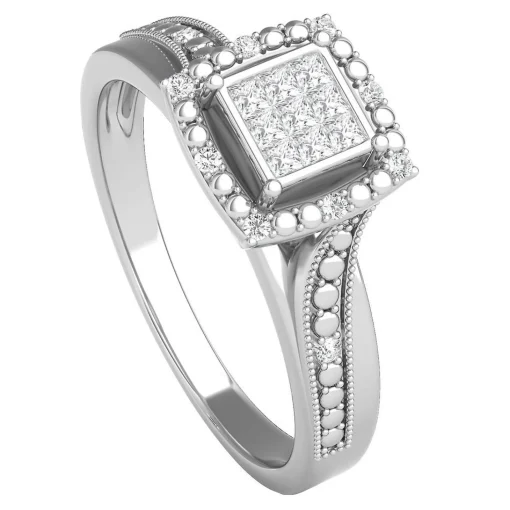 1/5 Ct. Tw. Diamond Promise Ring In Sterling Silver