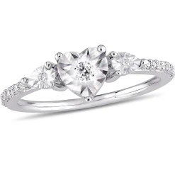 1/7 Ct. Tw. Diamond Promise Ring In Sterling Silver