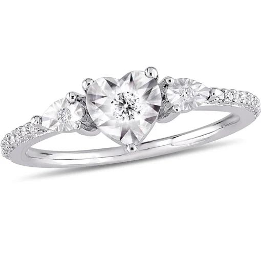 1/7 Ct. Tw. Diamond Promise Ring In Sterling Silver