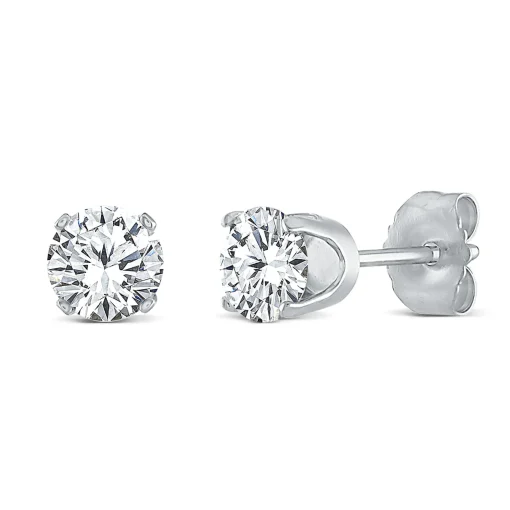 1/2 Ct. Tw. Diamond 4-Prong Stud Earrings In 14K Gold