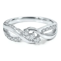 1/7 Ct. Tw. Diamond Ring In Sterling Silver