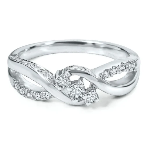 1/7 Ct. Tw. Diamond Ring In Sterling Silver