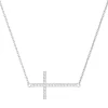 1/5 Ct. Tw. Diamond Sideways Cross Pendant In Sterling Silver