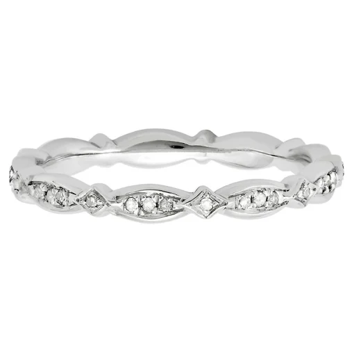 1/8 Ct. Tw. Diamond Stack Ring In Sterling Silver