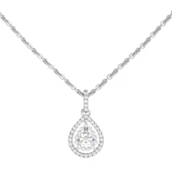 1/3 Ct. Tw. Diamond Teardrop Pendant In 10K White Gold