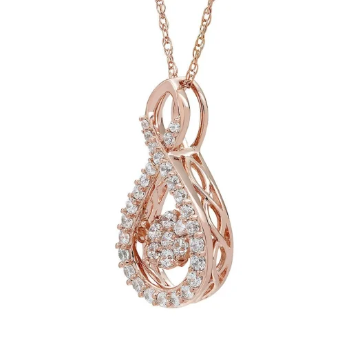 1/2 Ct. Tw. Diamond Teardrop Pendant In 10K Rose Gold