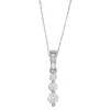 1/4 Ct. Tw. Diamond Three-Stone Pendant In 10K White Gold