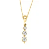 1/4 Ct. Tw. Diamond Three-Stone Pendant In 10K Yellow Gold