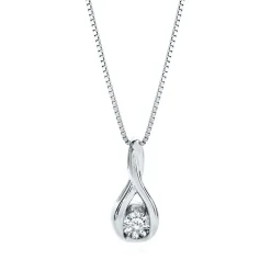 1/7 Ct. Tw. Diamond Twist Pendant In