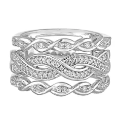 1/5 Ct. Tw. Diamond Twist Ring In Sterling Silver