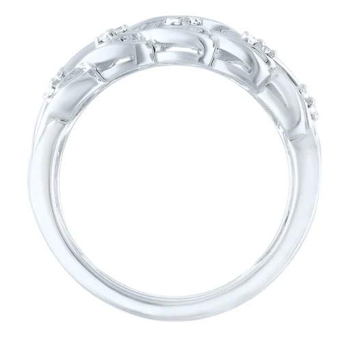 1/5 Ct. Tw. Diamond Twist Ring In Sterling Silver