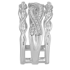 1/5 Ct. Tw. Diamond Twist Ring In Sterling Silver