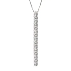 1/2 Ct. Tw. Diamond Vertical Pendant In 10K White Gold