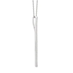1/2 Ct. Tw. Diamond Vertical Pendant In 10K White Gold