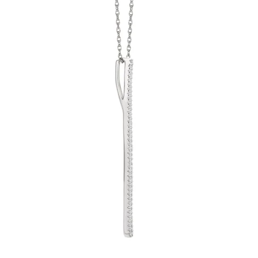 1/2 Ct. Tw. Diamond Vertical Pendant In 10K White Gold