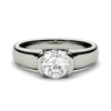 1 Ct. Tw. Lab Created Moissanite Ring In 14K White Gold