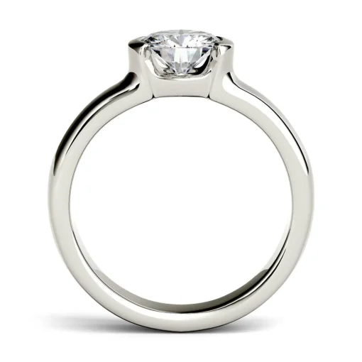 1 Ct. Tw. Lab Created Moissanite Ring In 14K White Gold